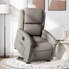 Image de vidaXL stoel électrique réglable tissu taupe