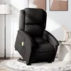 Image de vidaXL Fauteuil de relaxation, massage, inclinable électrique réglable tissunoir