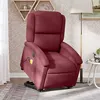 Image de vidaXL Fauteuil de relaxation, massage, inclinable électrique réglable tissu bordeaux