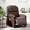 Image de vidaXL Fauteuil de massage, relaxation électrique similicuir marron