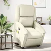 Image de vidaXL Fauteuil de massage, relaxation similicuir crème