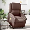Image de vidaXL Fauteuil de massage, relaxation similicuir marron