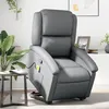 Image de vidaXL Fauteuil de massage, relaxation similicuir gris