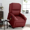 Image de vidaXL Fauteuil de massage, relaxation similicuir bordeaux