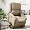 Image de vidaXL Fauteuil de massage, relaxation similicuir cappuccino