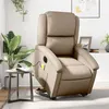 Image de vidaXL Fauteuil de relaxation, massage, inclinable électrique similicuir cappuccino