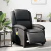 Image de vidaXL Fauteuil de massage, relaxation électrique echt leernoir