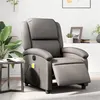 Image de vidaXL Fauteuil de massage, relaxation électrique echt leer gris