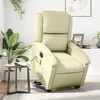 Image de vidaXL Fauteuil de relaxation, massage, inclinable électrique echt leer crème