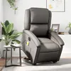 Image de vidaXL Fauteuil de relaxation, massage, inclinable électrique echt leer gris