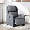 Image de vidaXL Fauteuil électrique réglable tissu gris foncé
