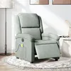 Image de vidaXL Fauteuil de massage, relaxation électrique réglable velours gris clair