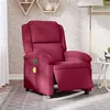 Image de vidaXL Fauteuil de massage, relaxation électrique réglable velours bordeaux