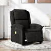 Image de vidaXL Fauteuil de massage, relaxation électrique réglable velours noir