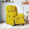 Image de vidaXL Fauteuil de massage, relaxation électrique réglable velours jaune