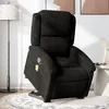 Image de vidaXL Fauteuil de massage, relaxation velours noir