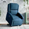 Image de vidaXL stoel électrique réglable velours bleu