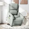 Image de vidaXL Fauteuil de relaxation, massage, inclinable électrique réglable velours gris clair