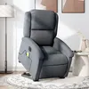 Image de vidaXL Fauteuil de relaxation, massage, inclinable électrique réglable velours gris foncé
