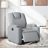 Image de Fauteuil inclinable électrique Gris clair Tissu