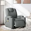 Image de vidaXL Fauteuil de massage, relaxation électrique réglable tissu gris foncé