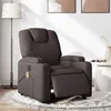 Image de vidaXL Fauteuil de massage, relaxation électrique réglable tissu marron foncé