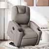 Image de vidaXL Fauteuil de relaxation inclinable tissu taupe