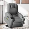 Image de vidaXL Fauteuil de massage, relaxation tissu gris foncé