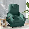 Image de vidaXL Fauteuil de massage, relaxation tissu vert foncé