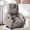 Image de vidaXL Fauteuil de massage, relaxation tissu taupe