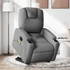 Image de vidaXL Fauteuil de relaxation, massage, inclinable électrique réglable tissu gris foncé