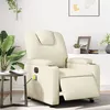 Image de vidaXL Fauteuil de massage, relaxation électrique similicuir crème