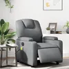 Image de vidaXL Fauteuil de massage, relaxation électrique similicuir gris