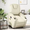 Image de vidaXL Fauteuil de massage, relaxation similicuir crème