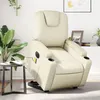 Image de vidaXL Fauteuil de relaxation, massage, inclinable électrique similicuir crème