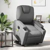 Image de vidaXL Fauteuil de relaxation, massage, inclinable électrique similicuir gris