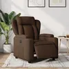 Image de vidaXL Fauteuil réglable électrique tissu marron