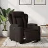 Image de vidaXL Fauteuil réglable électrique tissu marron foncé