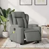 Image de vidaXL Fauteuil de massage, relaxation électrique réglable tissu gris foncé