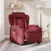 Image de vidaXL Fauteuil de massage, relaxation électrique réglable tissu bordeaux