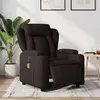 Image de vidaXL Fauteuil de massage, relaxation électrique réglable tissu marron foncé
