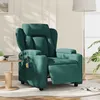 Image de vidaXL Fauteuil de massage, relaxation électrique réglable tissu vert foncé