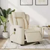 Image de vidaXL Fauteuil de massage, relaxation électrique réglable tissu crème