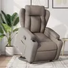 Image de vidaXL Fauteuil de relaxation inclinable tissu taupe