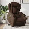 Image de vidaXL Fauteuil de massage, relaxation tissu marron