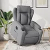 Image de vidaXL stoel électrique réglable tissu gris clair