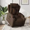 Image de vidaXL stoel électrique réglable tissu marron