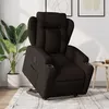 Image de vidaXL stoel électrique tissu marron foncé