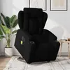 Image de vidaXL Fauteuil de relaxation, massage, inclinable électrique réglable tissunoir