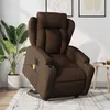 Image de vidaXL Fauteuil de relaxation, massage, inclinable électrique réglable tissu marron